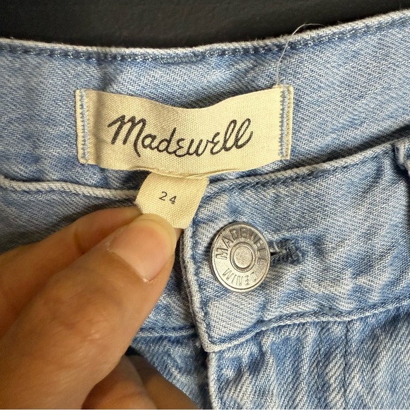Madewell Blue Jean Shorts High-Waisted Relaxed Fit - Picture 6 of 13